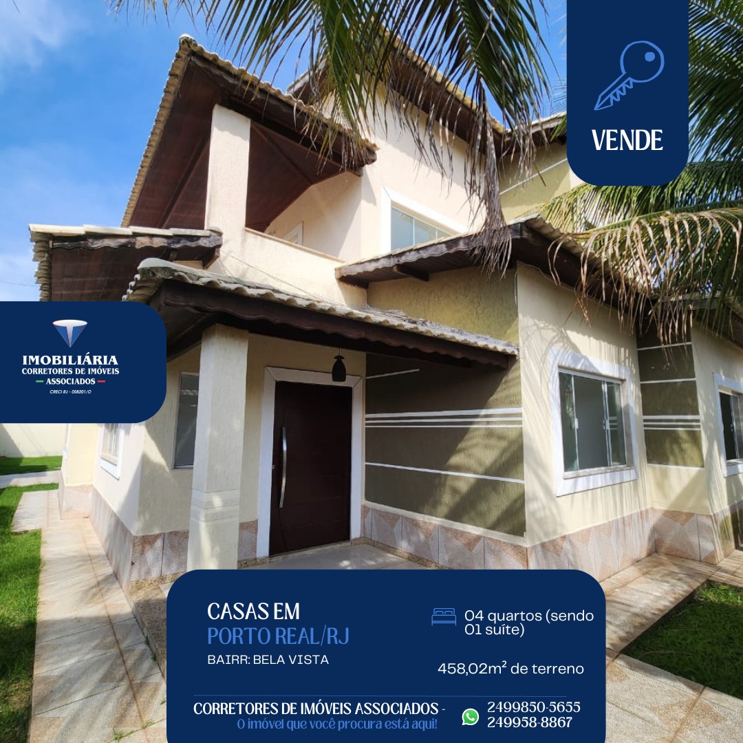 LINDA CASA PARA VENDA, LOTEAMENTO BELA VISTA, PORTO REAL/RJ